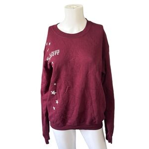 Taylor Swift Maroon Crew Neck Sweater